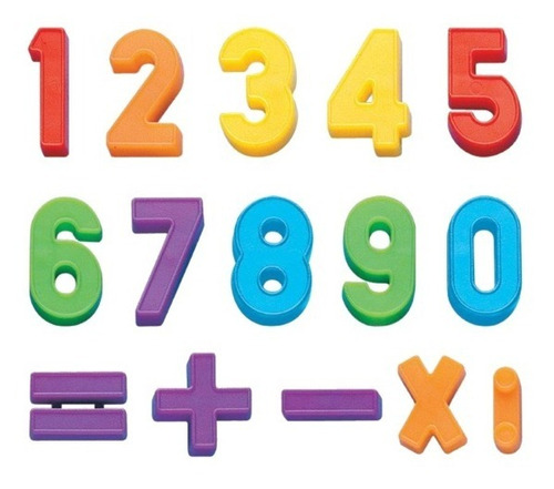 Numeros Magneticos Para Heladera Por 26 Piezas Color Multicolor Números