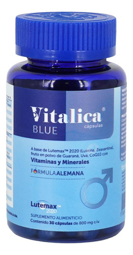 Vitalica® Blue 30 Cápsulas. Sabor Vainilla