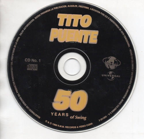 Tito Puente 50 Years Of Swing Tres Cd Ricewithduck (Usado)