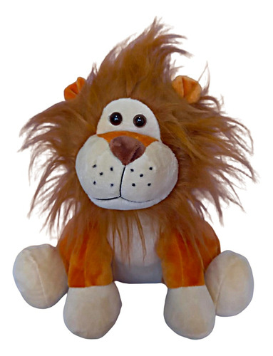 Peluche León Selva 38cm Alto Pelo Liso Juguete Regalo