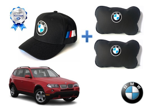 Gorra Bordada + Par Cojines Asiento Bmw X3 2004 A 2010