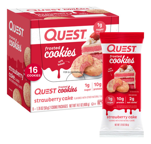 Quest Nutrition Paquete Doble De Galletas Heladas, Pastel De