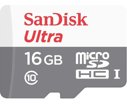 Tarjeta Micro Sdhc Memoria Sandisk 16 Gb Ultra C10 Cuotas Fs