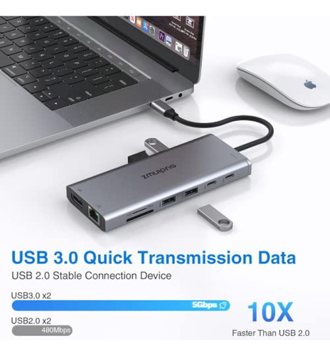 Estación De Acoplamiento Para Monitor Dual Hdmi