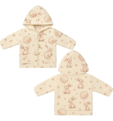 Campera Con Capucha Con Cierre Bebe Térmica Y Acolchada Kids