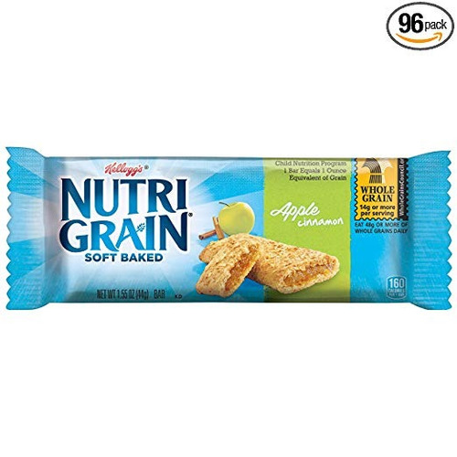 Cereal Nutri-grain De Kellogg Barras De Manzana Y Canela 24,