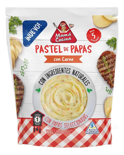 Pure Papa Pastel Con Carne Mama Cocina 125g Min X12u