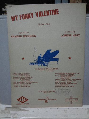 Partitura My Funny Valentine Richard Rodgers Lorenz Hart (Usado)
