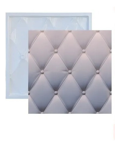 Forma Molde De Gesso 3d Cimento Abs Placa R Capitonê 50x50