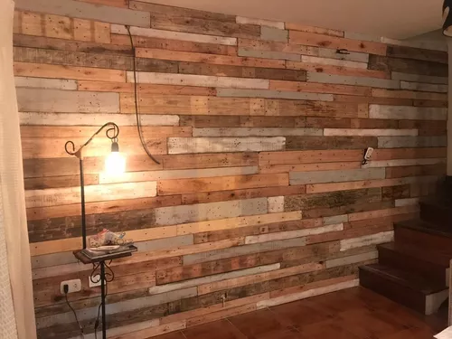 madera Pesimista Torpe Revestimiento De Paredes Con Madera Reciclada De Pallets | MercadoLibre