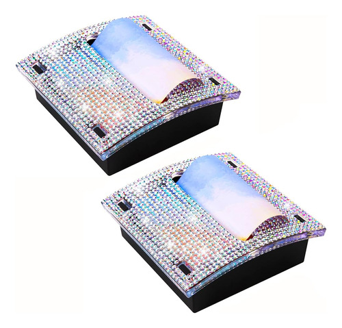 2pcs Rhinestone Self Stick Note Bloc Holders 3 X 3 Pulgadas 