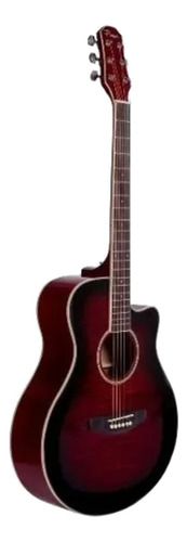 Guitarra Acústica Parquer  Custom Gac109mc  Roja