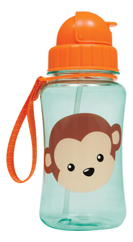 Garrafinha Infantil Com Canudo 400ml Buba Menino Macaco