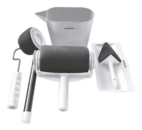 Imagen 1 de 8 de Rodillo Microfibra Recargable Extensible Rodillo Bordes Kit
