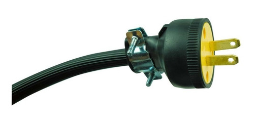 Extension Cable Uso Rudo 30 Metros Calibre 12 Contacto Doble Color Negro