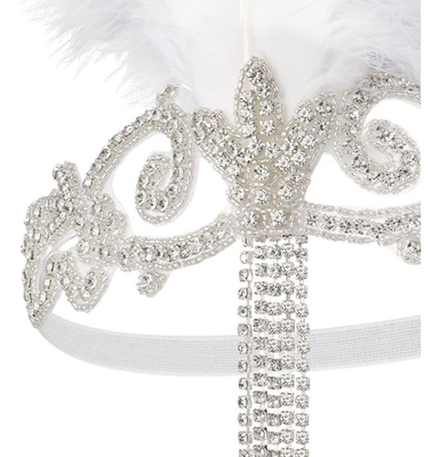 Diadema Estilo Flapper, Tocado De Plumas, Diadema Para