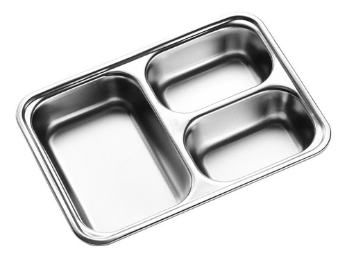 Plato Llano De Acero Inoxidable Con Bandeja De Comida