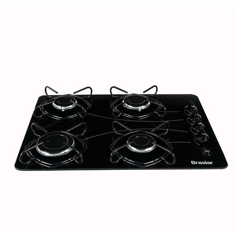 Imagem 1 de 3 de Fogão Cooktop 4 Bocas Preto Automático Braslar