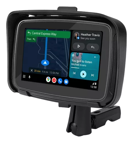 Pantalla Carplay Android Auto Inalambrica Bluetooth Sd Moto