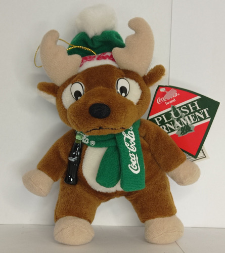 Peluche Reno Navideño Coca Cola 1998 Beanie Plush