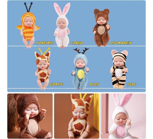 Yo 6 Pz Muñecas For Dormir Reborn Vístete Niños Muñecas