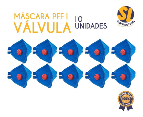 Imagem 2 de 7 de Máscara Proteção Epi Pff1 99% Com Válvula Deltaplus Kit 10 U