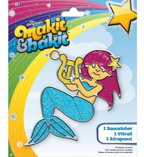 Makit & Bakit Vitral Infantil Sirena Niños Atrapasol Manual