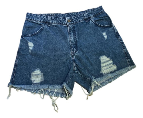 Short  Jean Con Rotura Talles Grandes / Especiales 