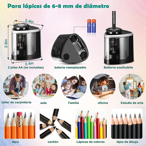A Sacapuntas Eléctrico - Afilador De Lápices Automático