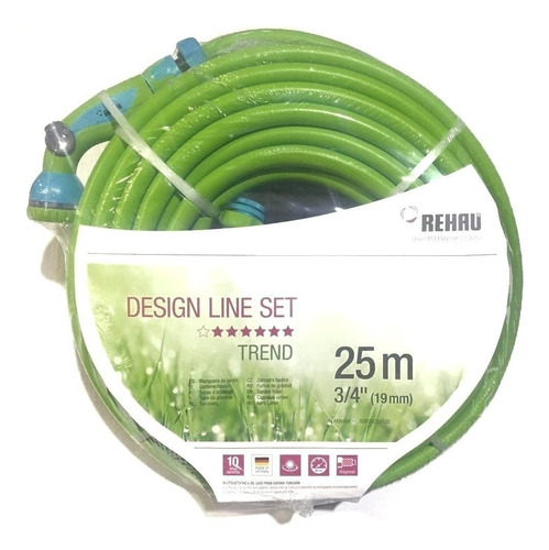 Manguera Rehau Design Line 3/4 X 25 M Con Set 10979291100 Color Verde
