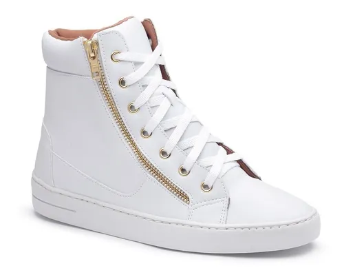 Tenis botinha feminino best sale branco