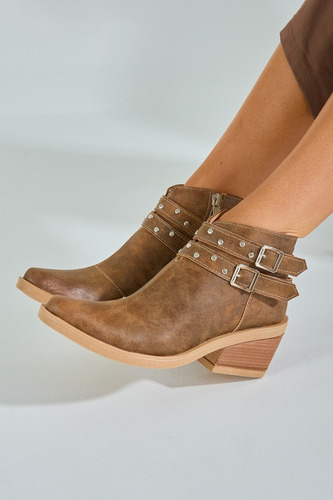 Texanas Charritos Zapatos Botita Botineta Cuero Eco Oferta