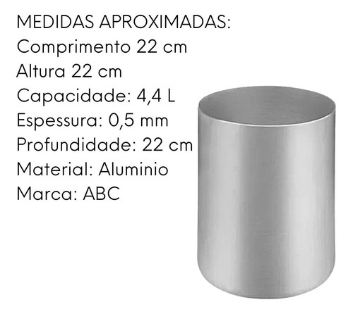 Molheira Alta Hotel Abc N16 Aluminio P/ Buffets