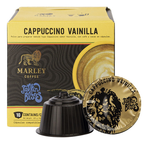 Cápsulas Marley Coffee Capuccino Vainilla 10 Un.