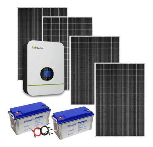 Kit Solar 1.2kw Trisol Con Inversor 3kw Growatt Mppt