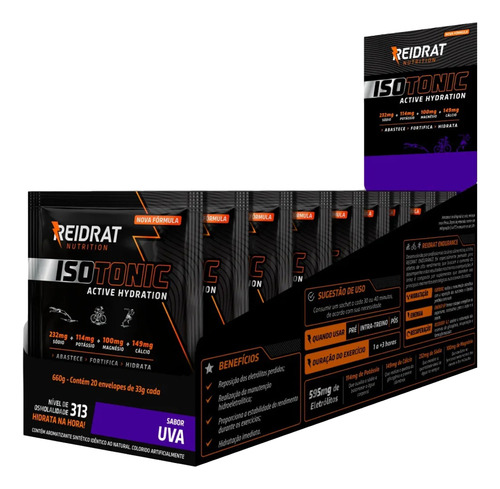 Isotônico Isotonic Reidrat Power Display 20 Un. X 33g
