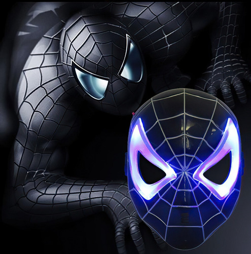 Imagen 2 de 6 de Disfraz Mascara Venom Disfraces Niños Spiderman Negro