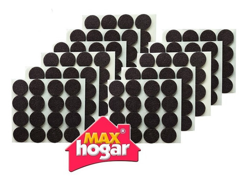 Imagen 3 de 5 de Caja 176 Und Fieltro Protector Adhesivo Ø1in Café Max Hogar