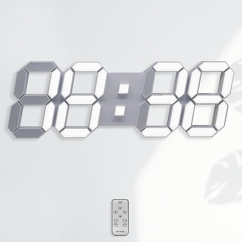 Kosumosu Reloj De Pared Digital 15  3d Led Reloj De Pared Re