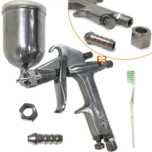 Pistola Para Pintar Por Gravedad 200cc Tacho De Aluminio 