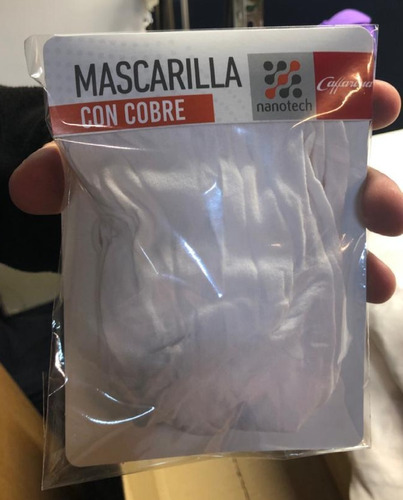 Mascarilla Cobre Caffarena X 10 Con Fibra Cobre Doble Envío