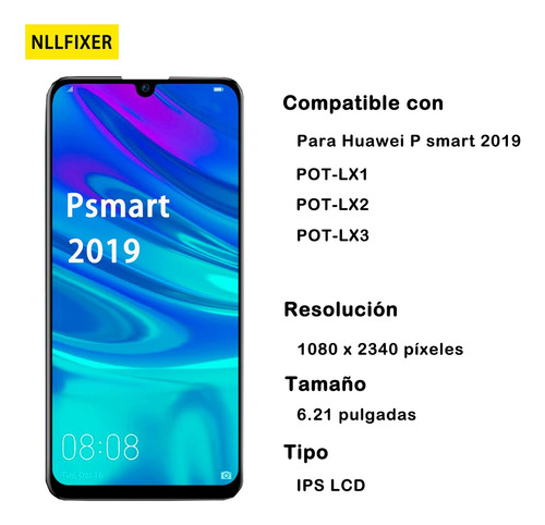 Pantalla Para Huawei P Smart 2019 Pot-lx1 Pot-lx2 Pot-lx3