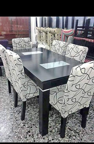 Juego De Comedor Mesa 160 Mas 6 Sillas Chenille Puerto Madry