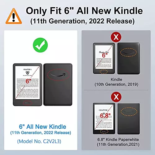 Funda para  Kindle 11.Gen. 2022 Protección Funda E-Reader