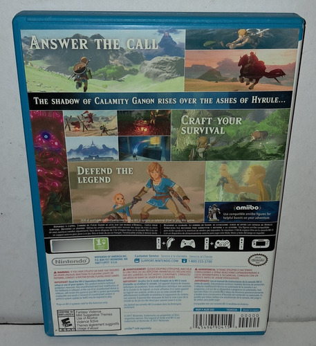 Solo Caja Original Zelda Breath Of The Wild Wii U (Usado)