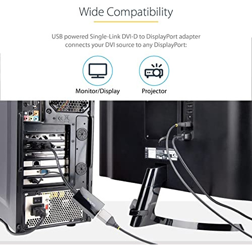 Startech.com Adaptador Dvi A Displayport - Alimentación Usb