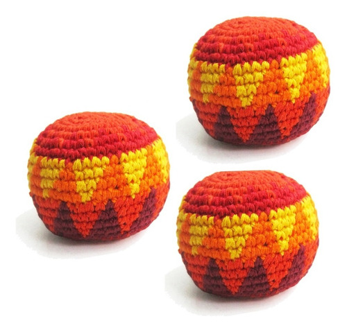 Pelota Fuchi Crochet Andina De Mamakolla (3 Unidades)