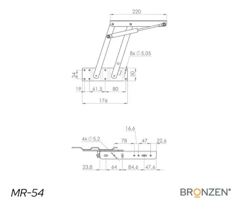 Mensula Elevable Con Piston Par Bronzen