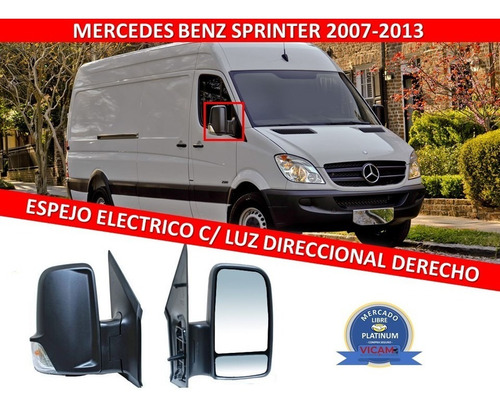 Espejo Eléctrico Sprinter Mercedes Benz 2007-2013 Derecho