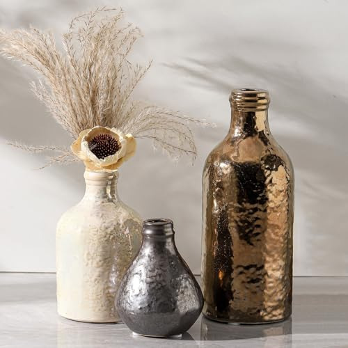 Conjunto De 3 Jarrones De Cerámica | Decoración De Jarrones